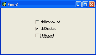 TCheckBox независимый переключатель